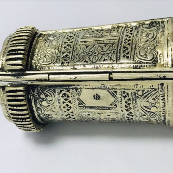 single   Golden Tribal Cuff Handmade Afghan Vintage Kuchi Handcuff - Picture 4 of 6